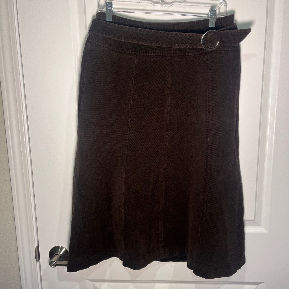 Pendleton Brown Corduroy Skirt, Size 10